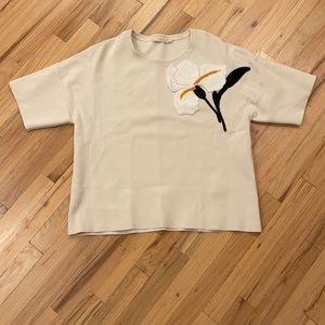 Tory Burch flower detail top. Size XL